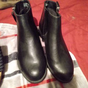 Black Time and Tru Over Ankle boots